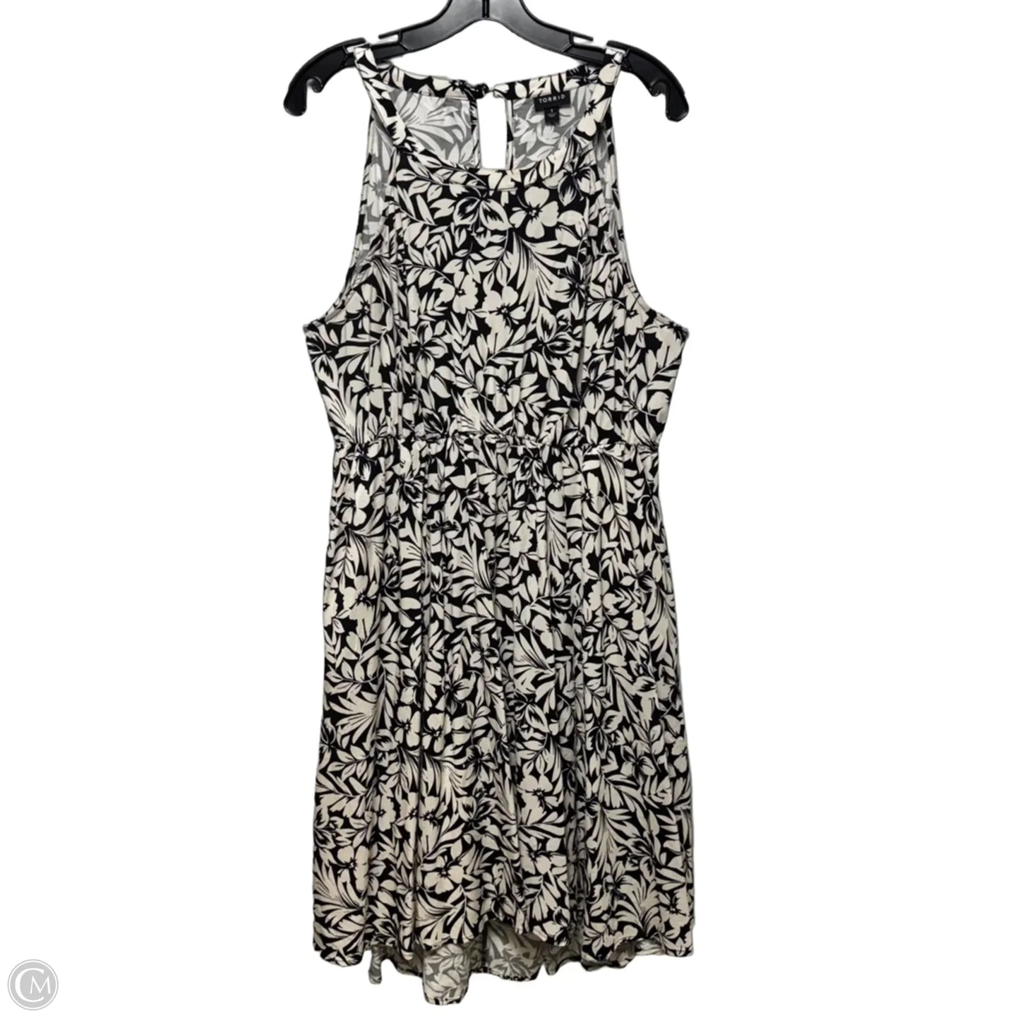 Dress Casual Midi By Torrid In Black & Cream, Size: 1x