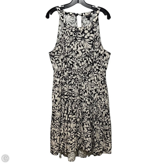 Dress Casual Midi By Torrid In Black & Cream, Size: 1x