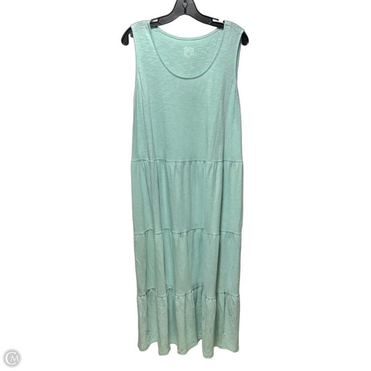 Tiered Dress Casual Maxi By Denim And Co Qvc In Aqua, Size: 1x