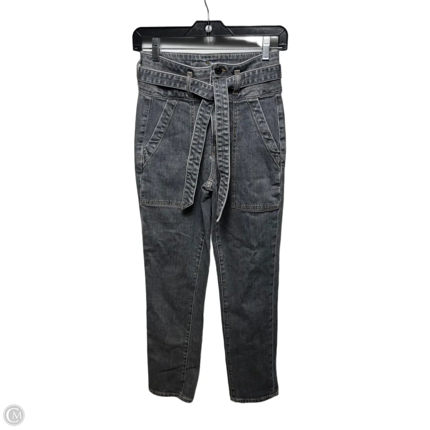 Logan Slim Straight Extra High Rise Jeans By Veronica Beard In Grey, Size: 0/25