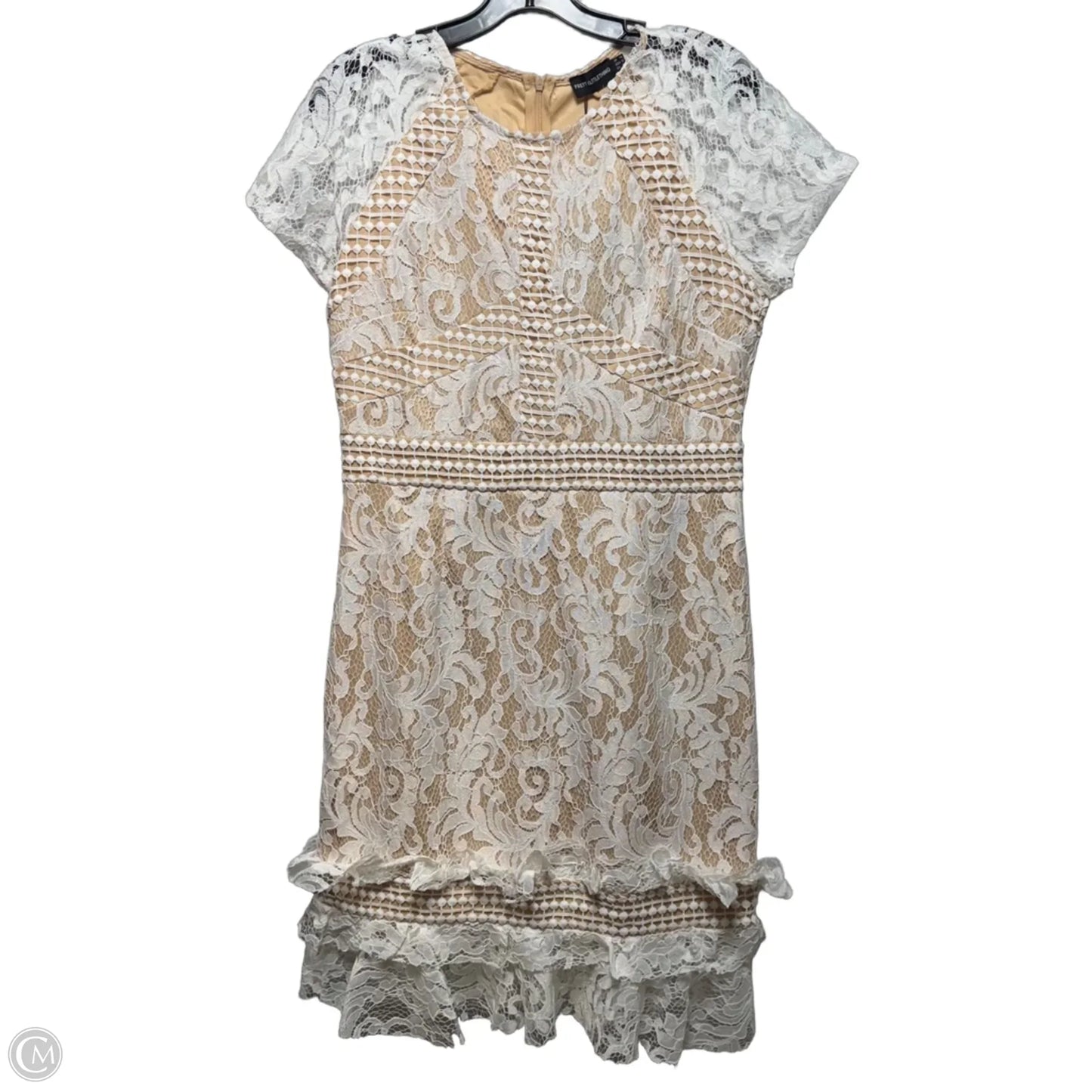 Dress Casual Midi By Pretty Little Thing In White, Size: 10