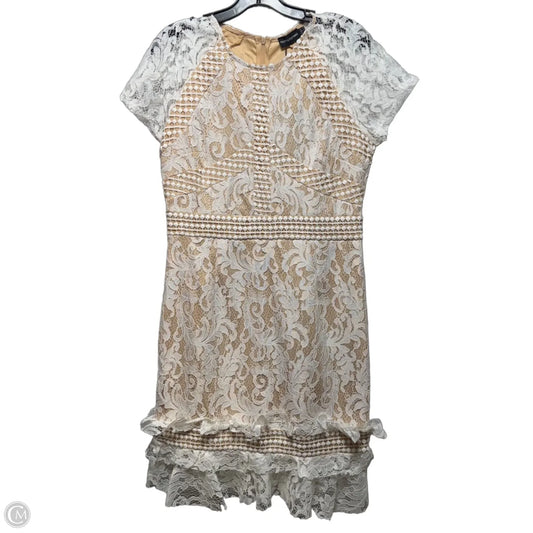 Dress Casual Midi By Pretty Little Thing In White, Size: 10