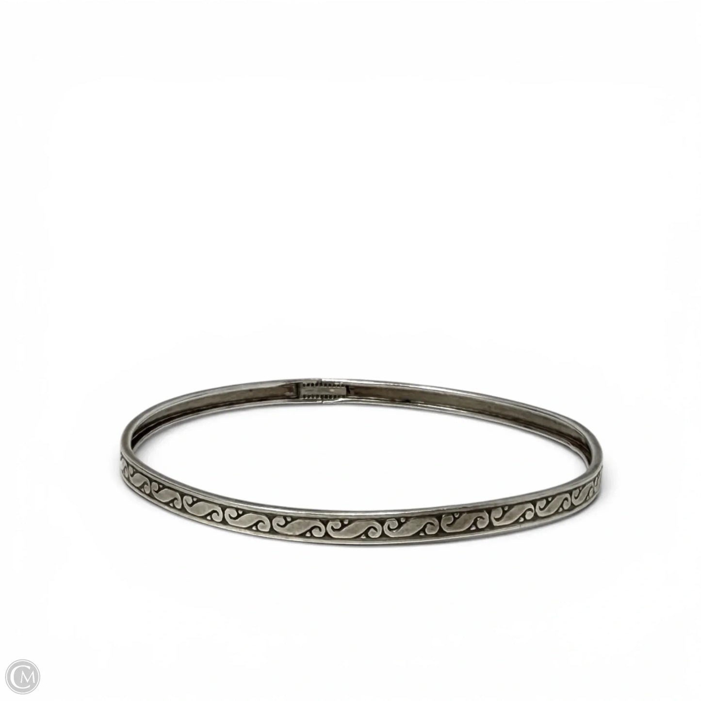 Vintage Sterling Silver S Motif Bangle Bracelet