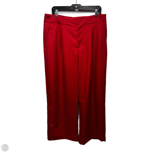 Pants Wide Leg By Sage In Red, Size: Xl