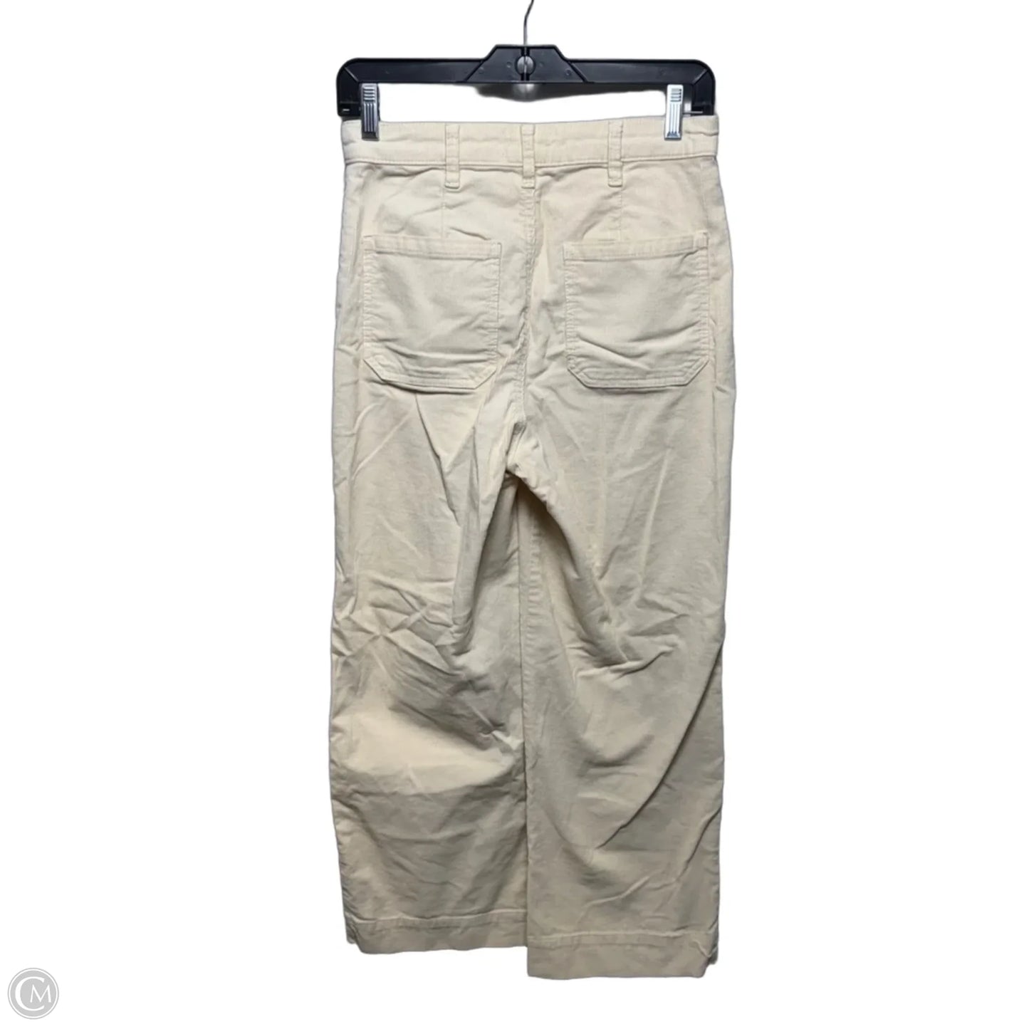 Bridget Corduroy Slim Wide Leg Crop Pant By Marine Layer In Cream, Size: 6