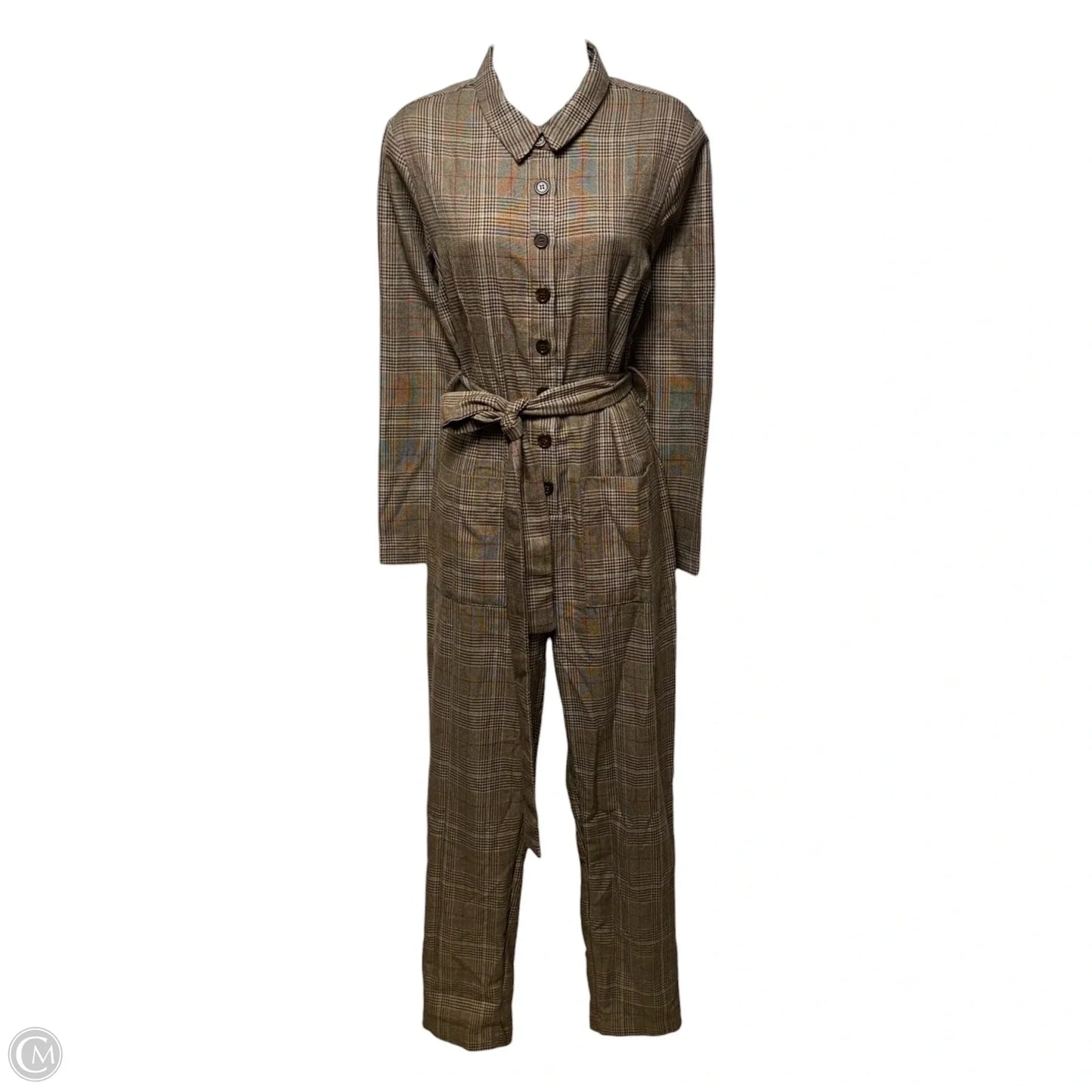 The Laura Jumpsuit By Native Youth In Plaid Pattern, Size: S