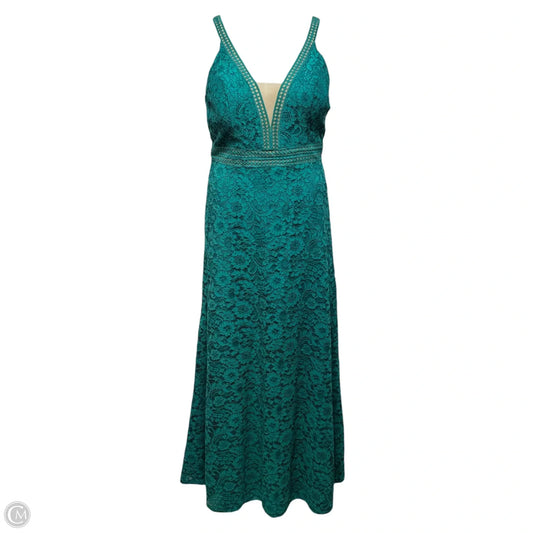 Lace Dress Party Long By DB Studio In Teal, Size: 14