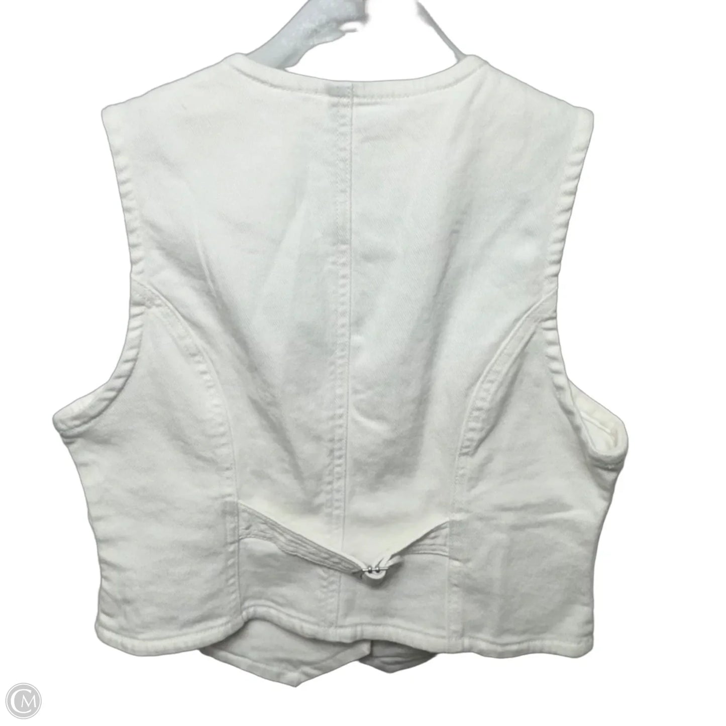 The Denim Crop Vest By Scotch & Soda In White, Size: S