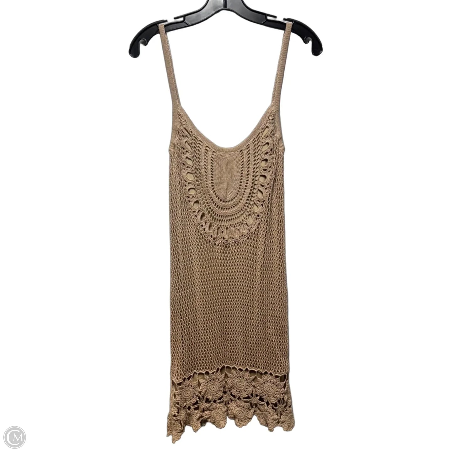 Crochet Dress Casual Short By Trina Turk In Tan, Size: 4