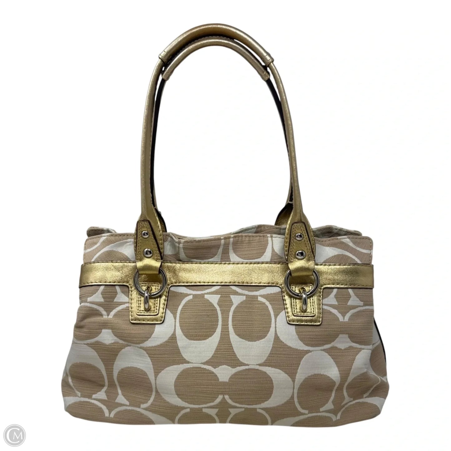 AS IS Penelope Signature Handbag Designer By Coach, Size: Medium