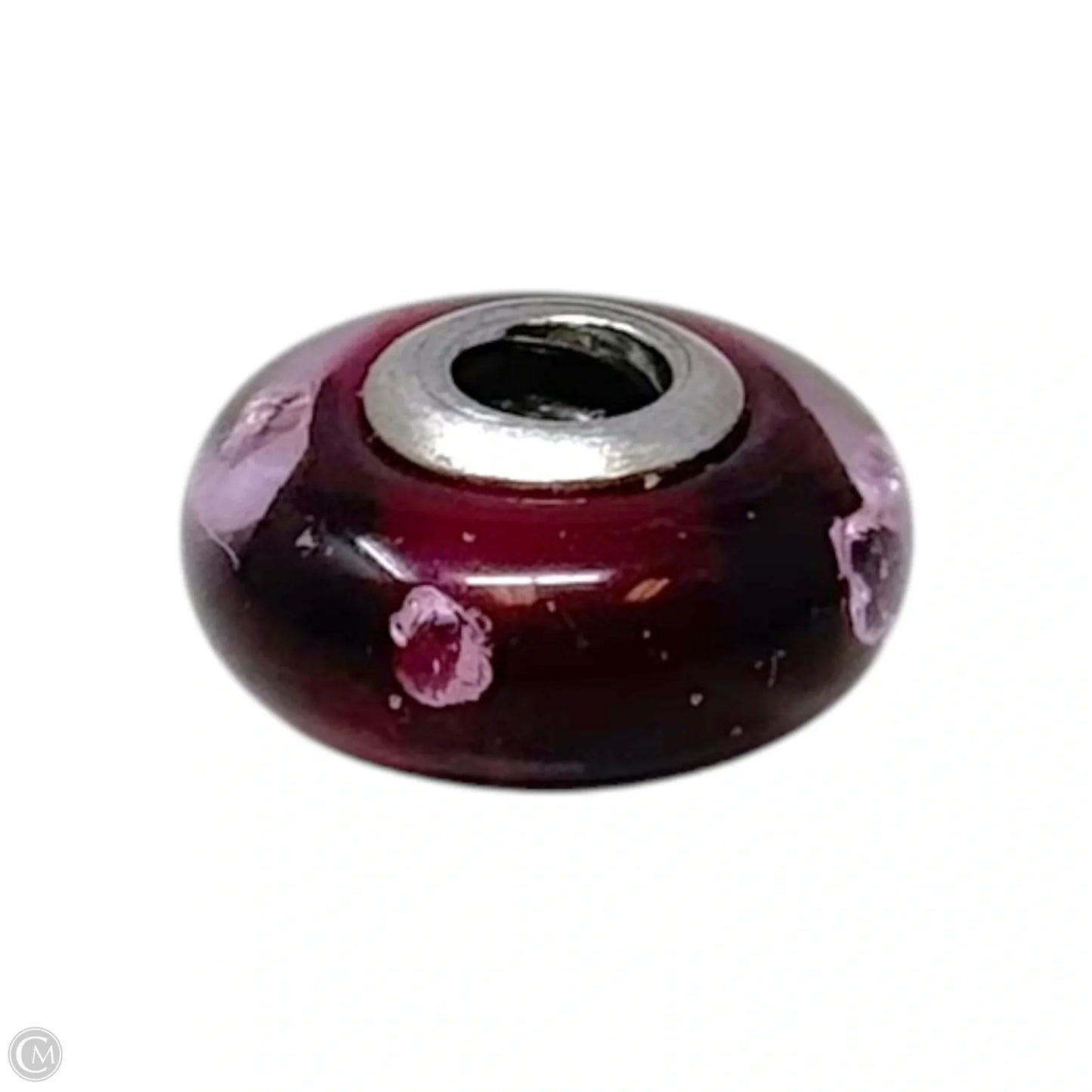 Cerise Heart Murano Glass & Sterling Silver Bracelet Charm By Pandora