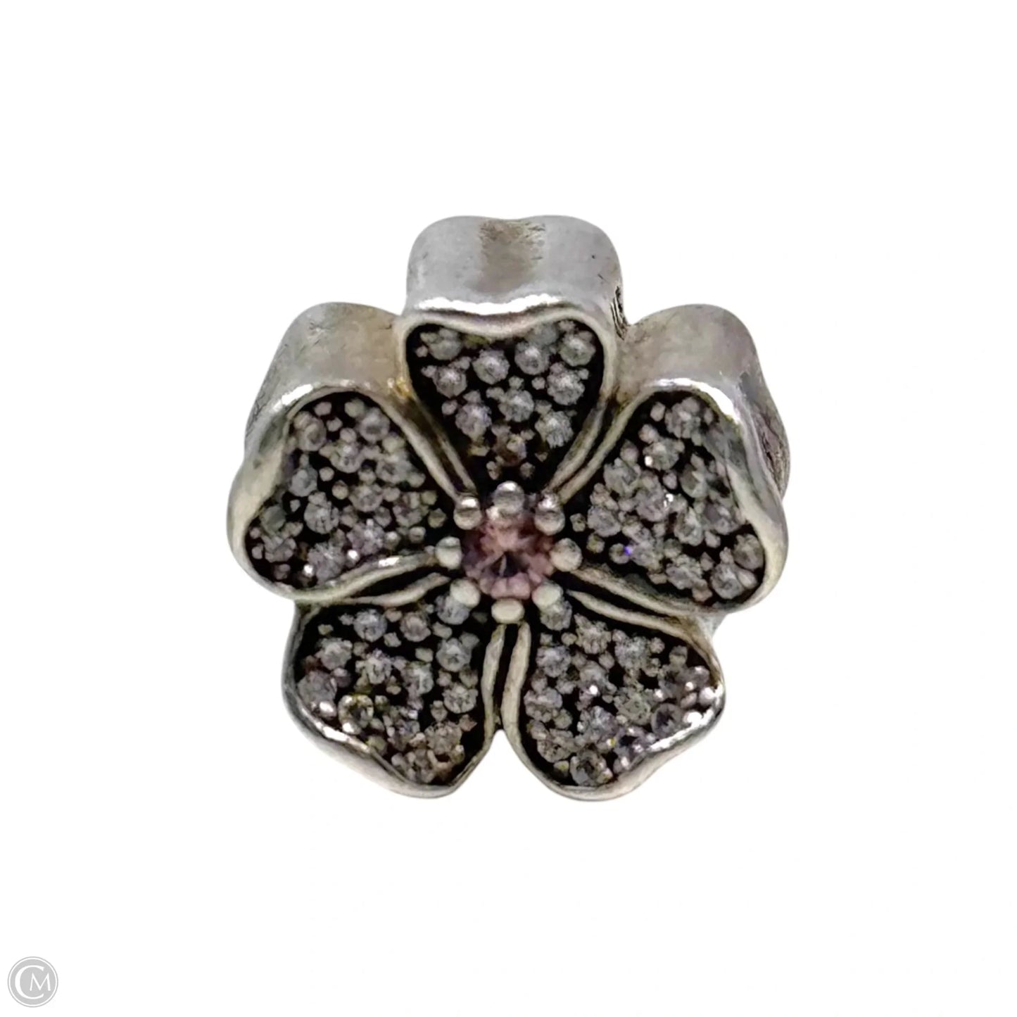 Sparkling Apple Blossom CZ & Sterling Bracelet Charm By Pandora