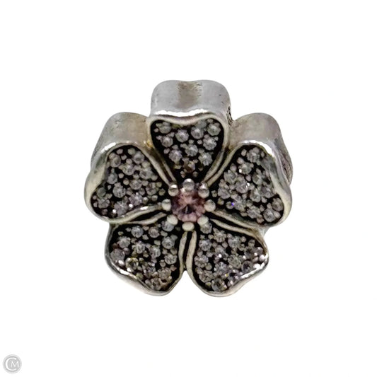 Sparkling Apple Blossom CZ & Sterling Bracelet Charm By Pandora