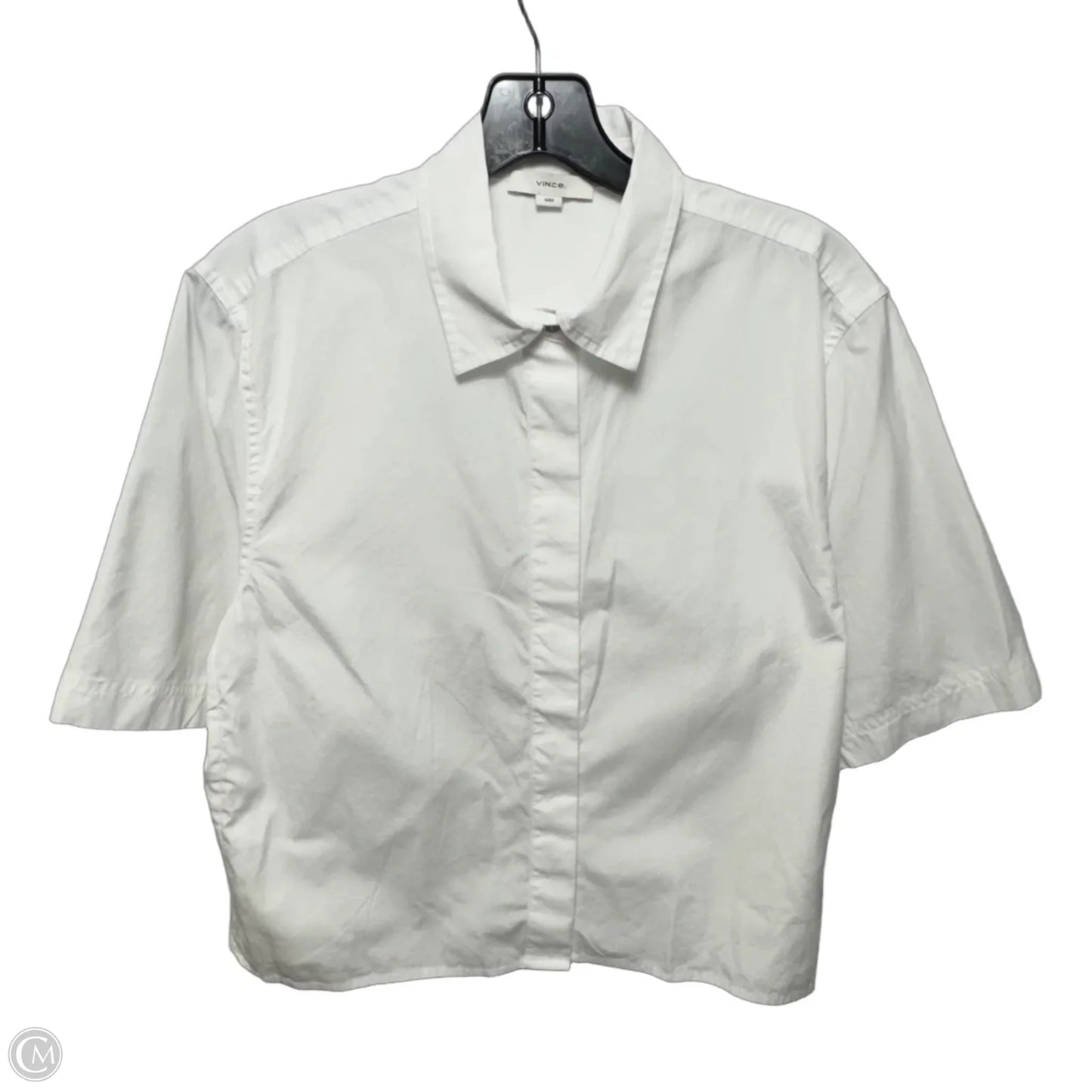 Top Short Sleeve By Vince In White, Size: M