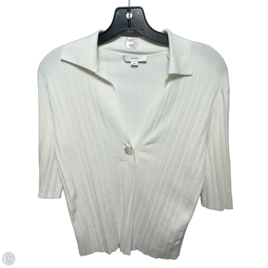 Top Short Sleeve By Vince In White, Size: M
