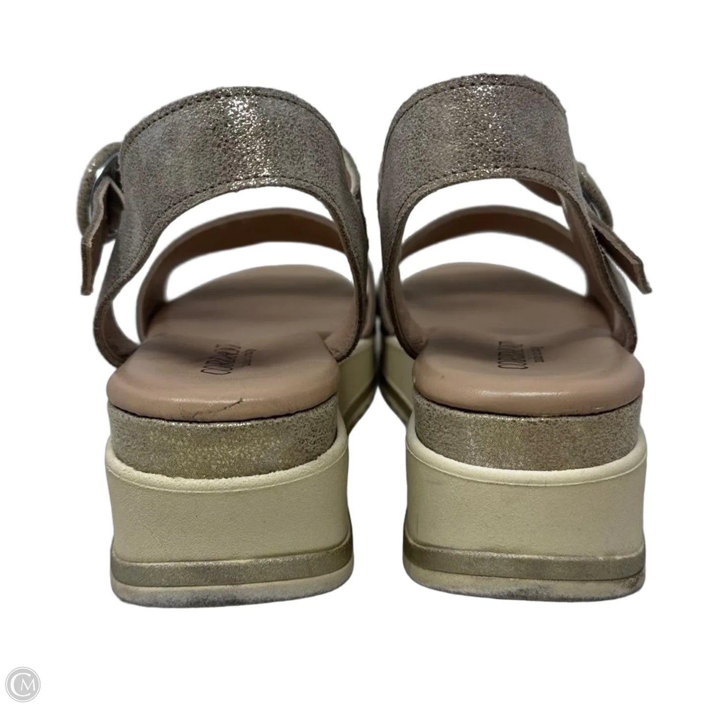 Sandals Heels Platform By Cordani In Gold, Size: 10