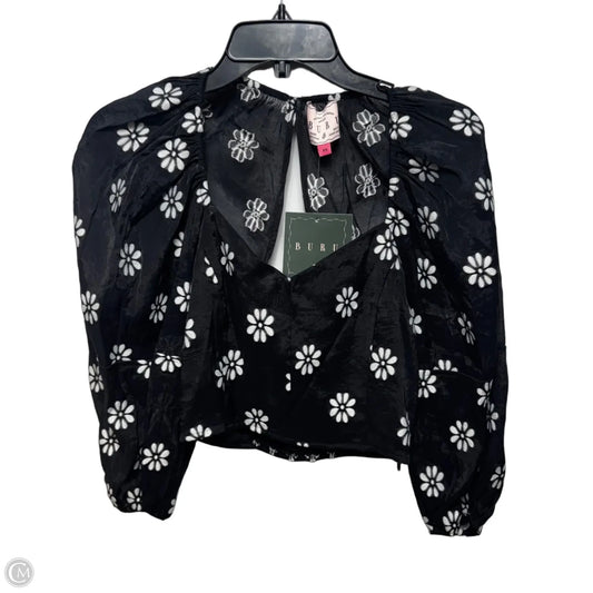 Top Long Sleeve By Buru In Black & White, Size: Xs