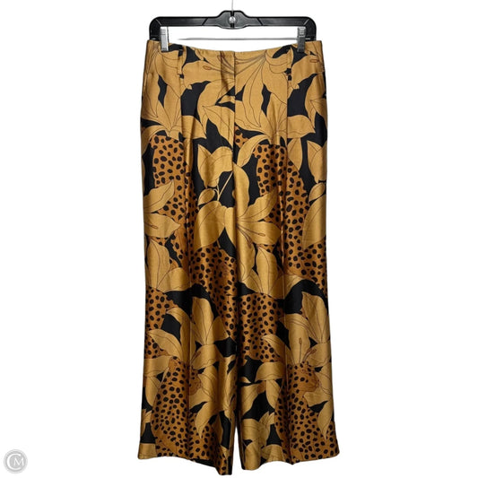 Cheetah Pants By Ann Taylor In Black & Gold, Size: 6p