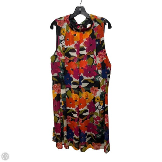 Dress Casual Midi By Signature By Robbie Bee In Floral Print, Size: 18