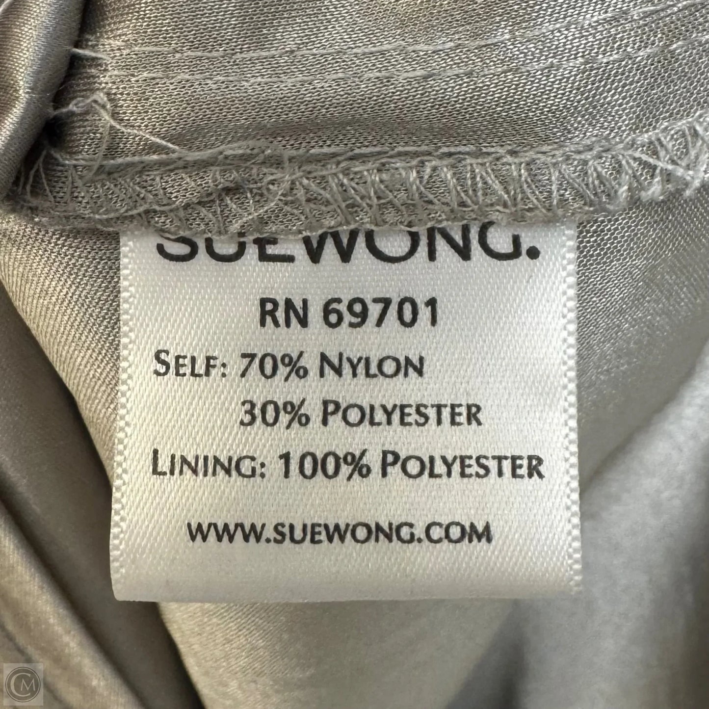 Strapless Embellished Cocktail Dress Party Short By Sue Wong Nocturne In Silver, Size: 4