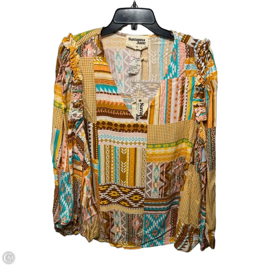 Top Long Sleeve By Savanna Jane In Multi-colored, Size: 1x