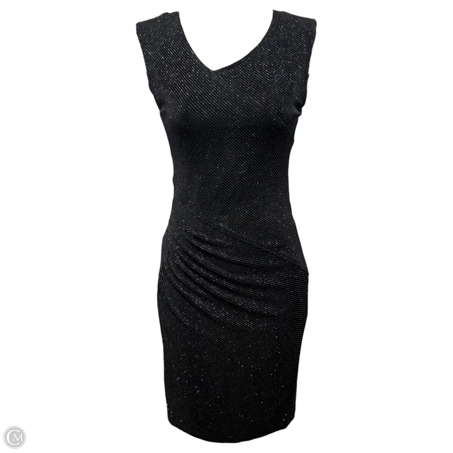 Annabelle Metallic Sheath Dress Designer By Alice + Olivia In Black & Silver, Size: XS (estimated)