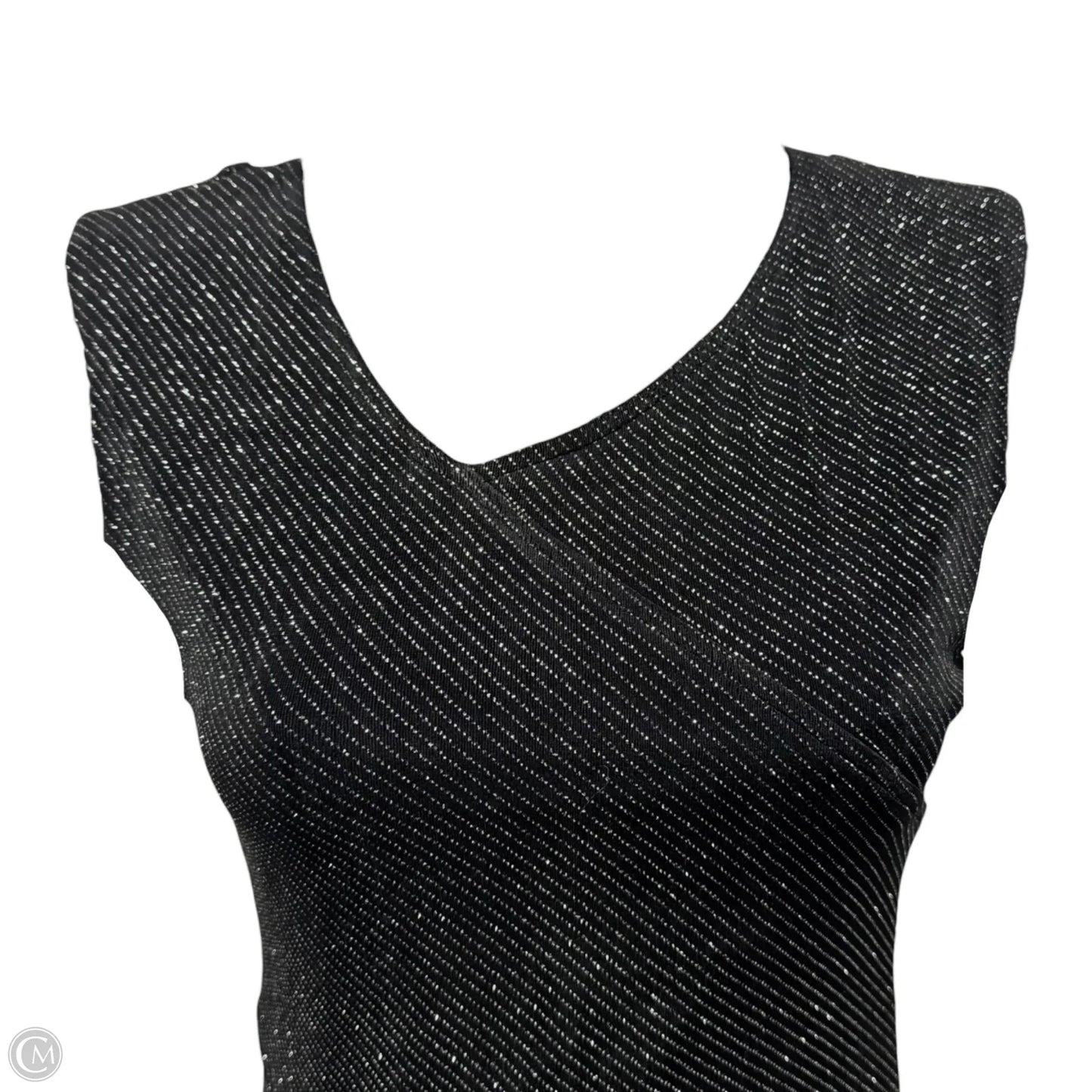 Annabelle Metallic Sheath Dress Designer By Alice + Olivia In Black & Silver, Size: XS (estimated)