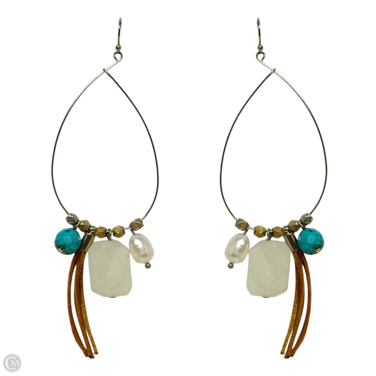 Tassel & Bead Teardrop Dangle Earrings