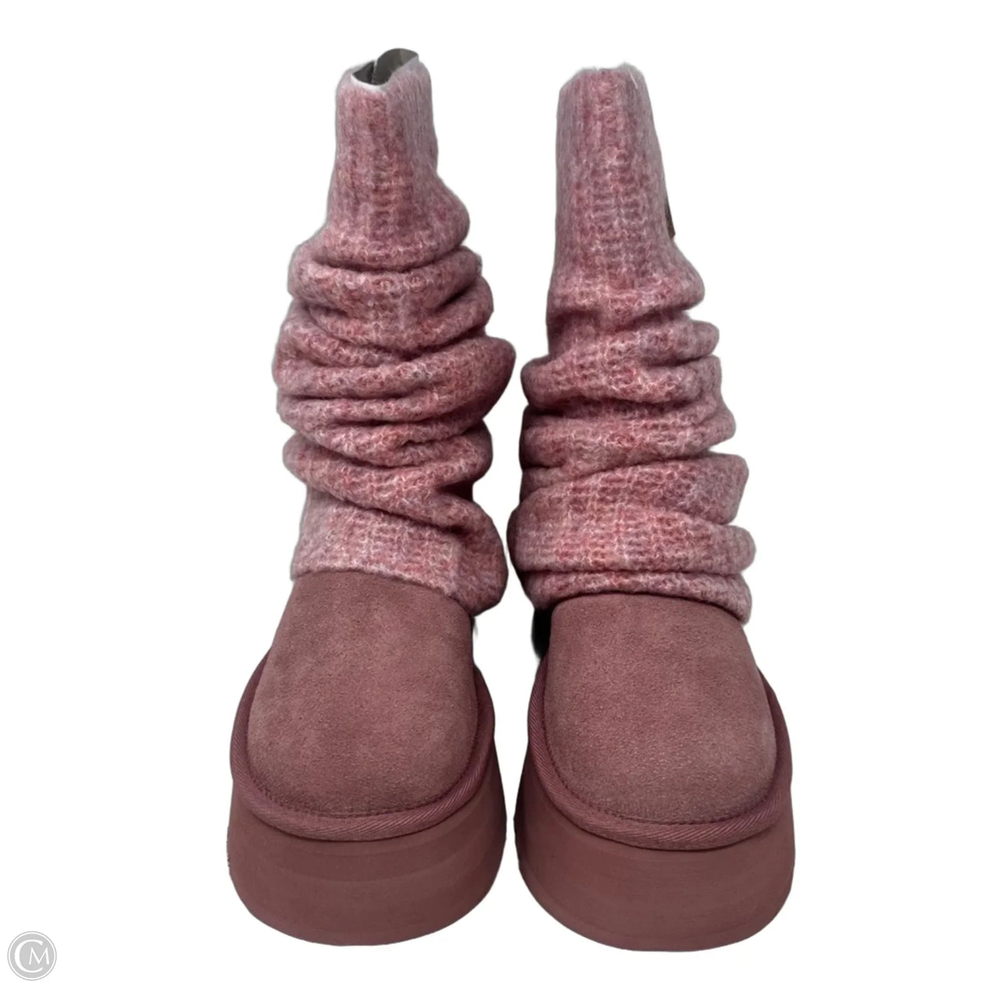 Mini Dipper Leg Warmer Boots Designer By Ugg In Pink, Size: 6