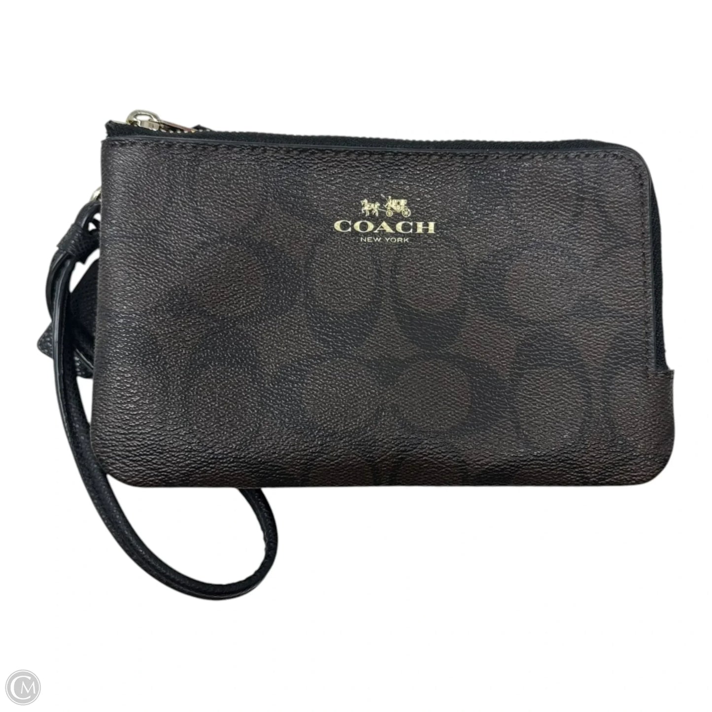 Double Corner Zip Wristlet Designer By Coach, Size: Small