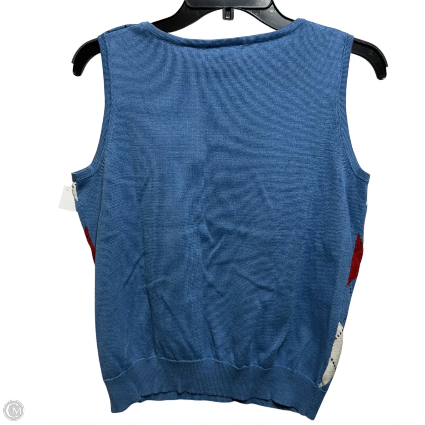 100% Cotton Argyle Sweater Vest By Pendleton In Blue, Size: L