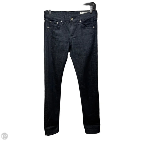 Jeans Skinny By Rag And Bone In Blue Denim, Size: 0/25