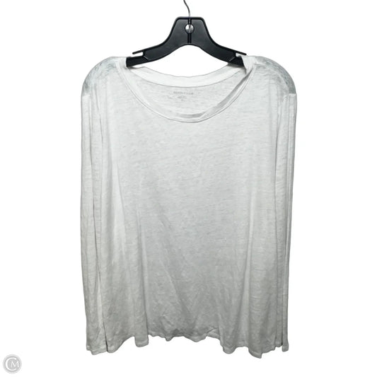 Linen Top Long Sleeve Basic By Eileen Fisher In White, Size: 1x