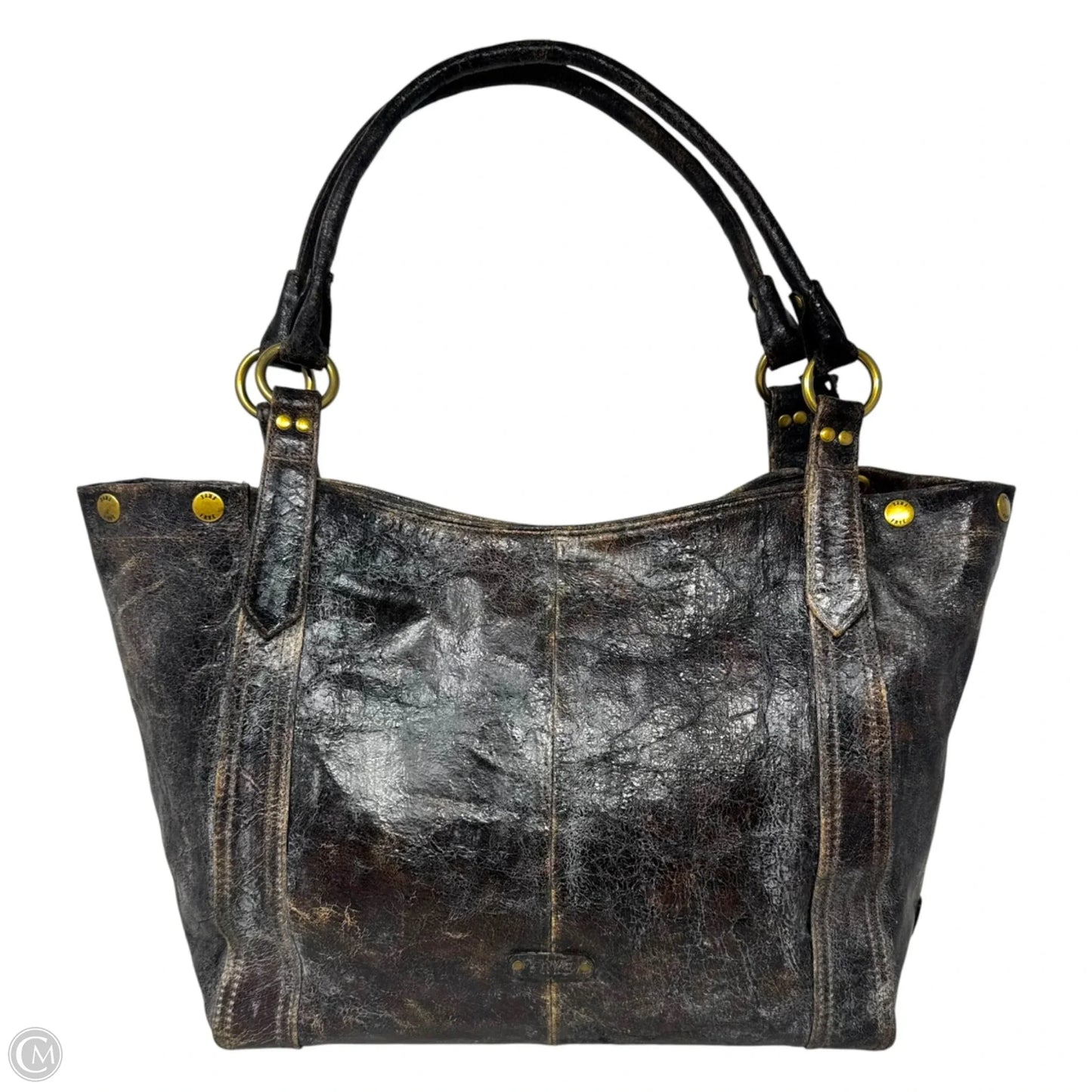 Deborah Studded Shoulder Handbag Designer By Frye, Size: Large
