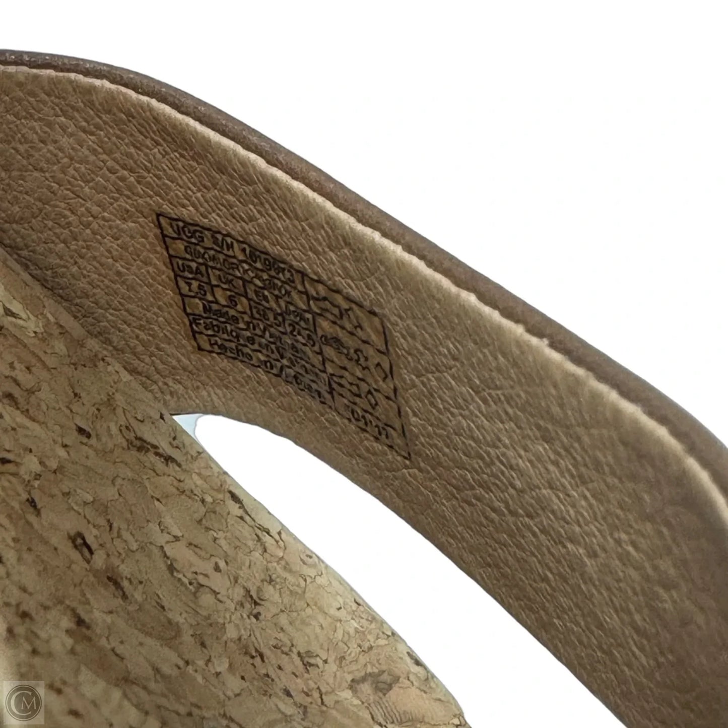 Zoe Tassel Wedge Sandals Designer By Ugg In Brown, Size: 7.5