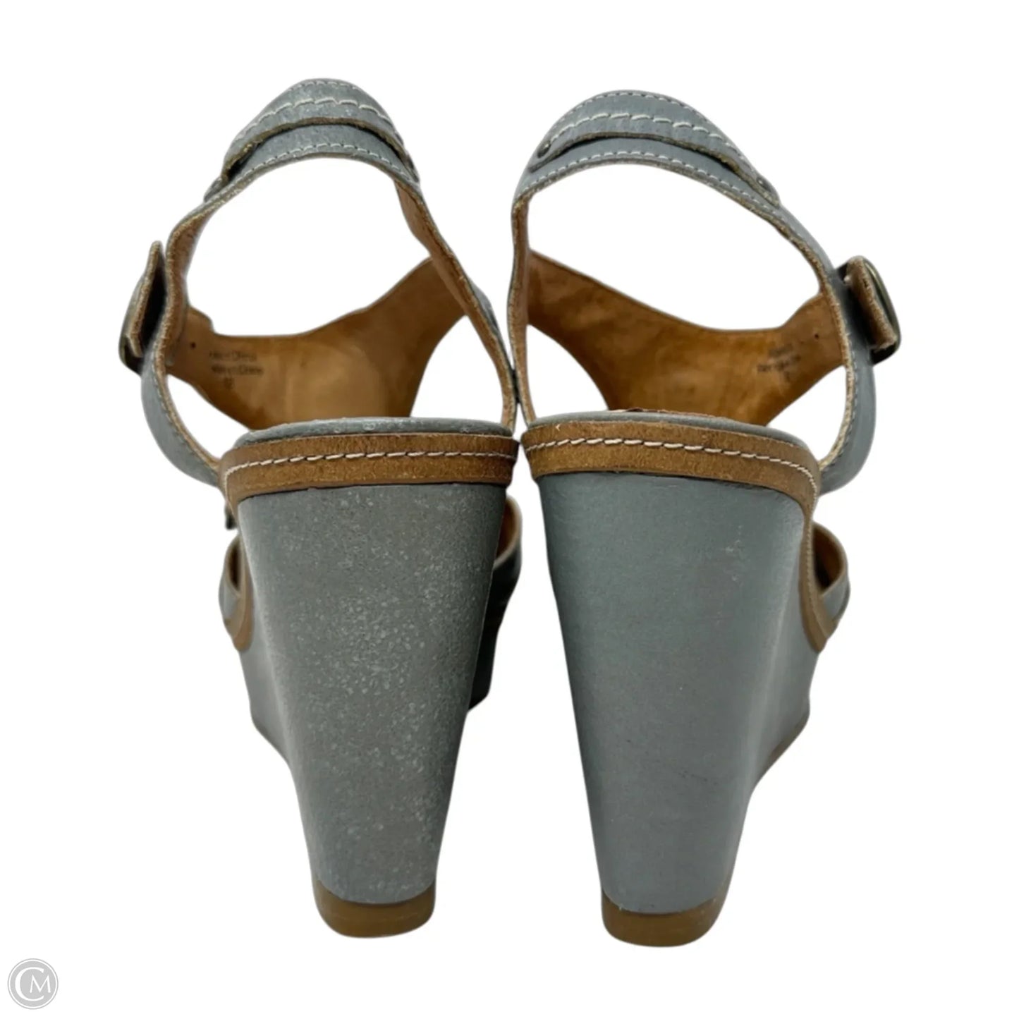 Philadelphia Leather Tassel Wedge Sandals By Schuler & Sons X Anthropologie In Grey, Size: 8