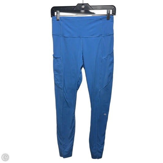 Athletic Leggings By Lululemon In Blue, Size: 6