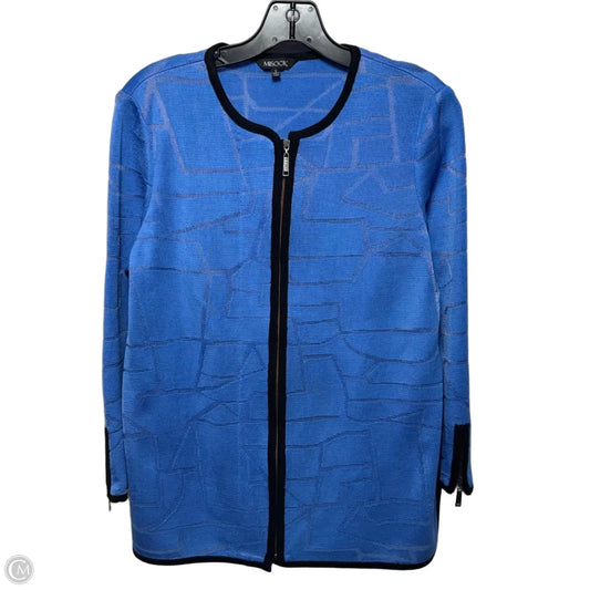 Zip Blazer By Misook In Blue, Size: S