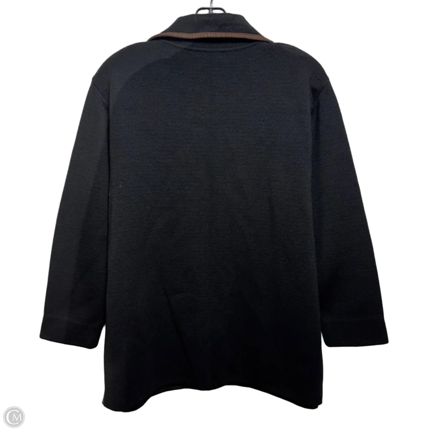 Vintage Knit Blazer Luxury Designer By Burberry In Black, Size: M