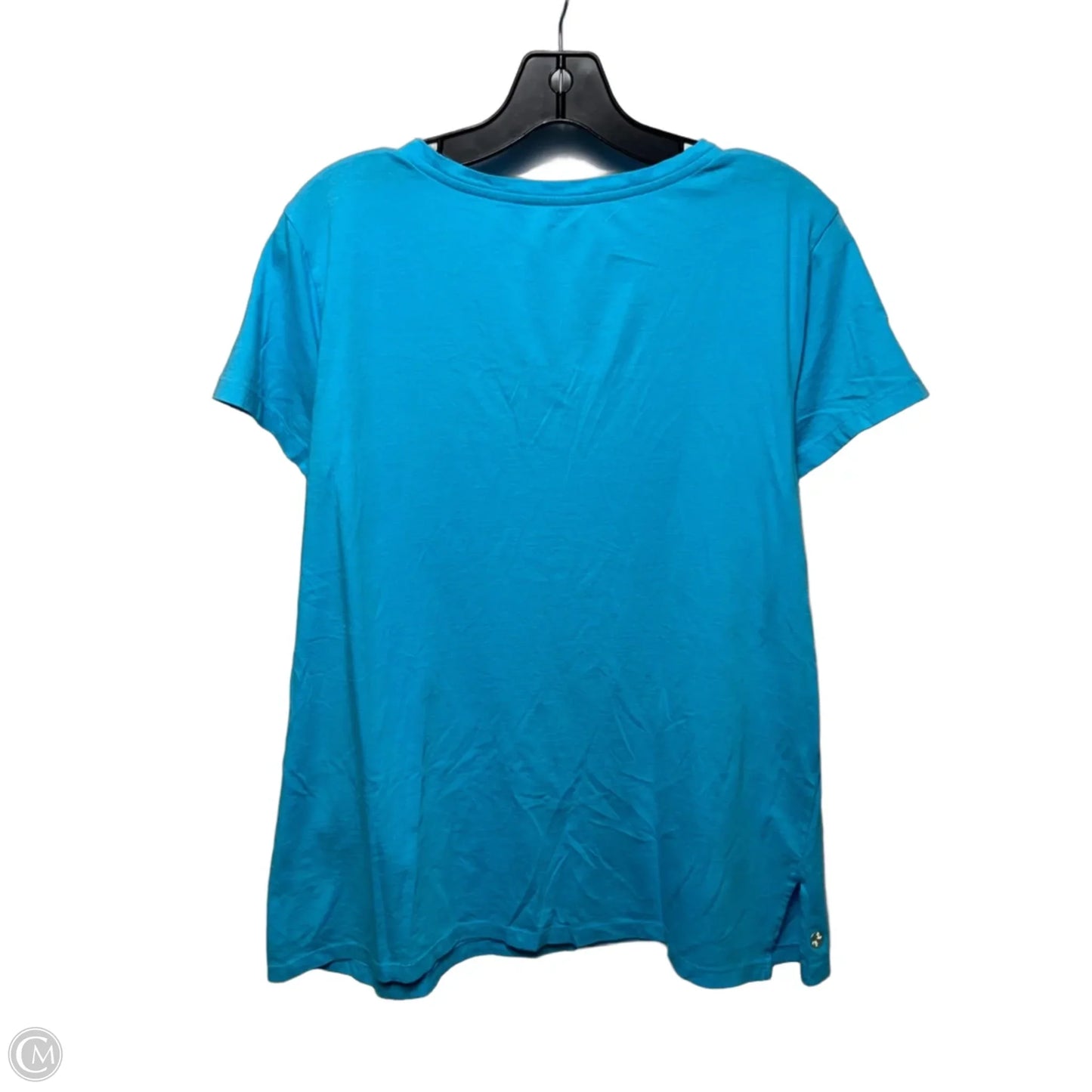 Top Short Sleeve Designer By Lilly Pulitzer In Aqua, Size: Xl