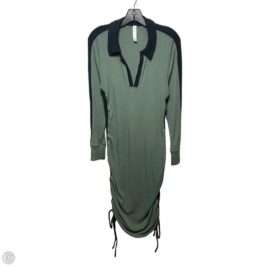 Dress Casual Midi By Daily Practices By Anthropologie In Green and Black, Size: L