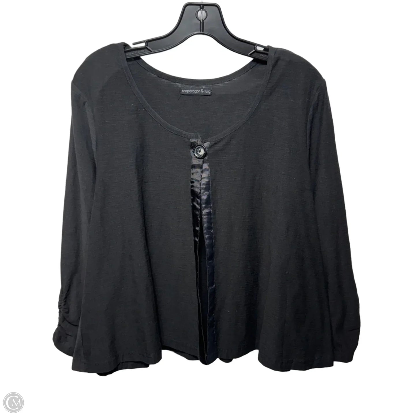 Top Long Sleeve By Snapdragon & Twig In Black, Size: M
