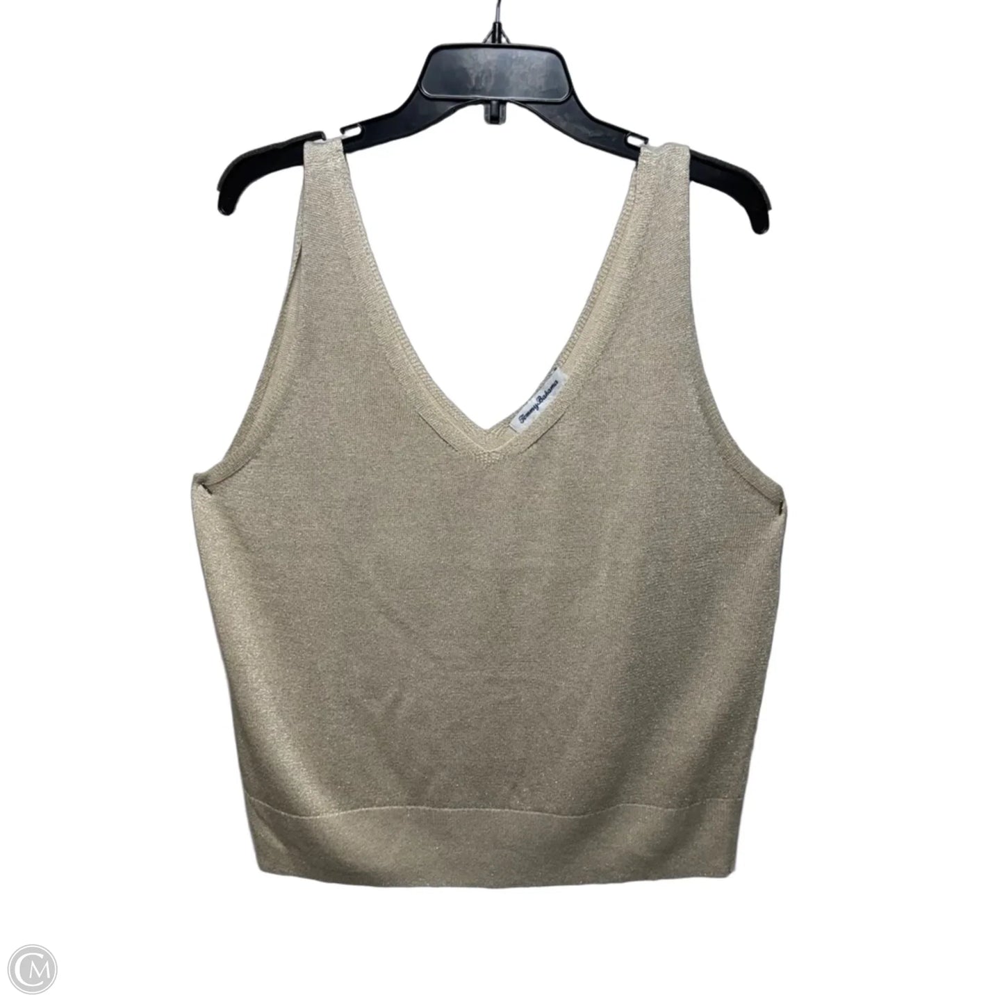 Shimmer Addison Tank By Tommy Bahama In Soft Gold, Size: Xl