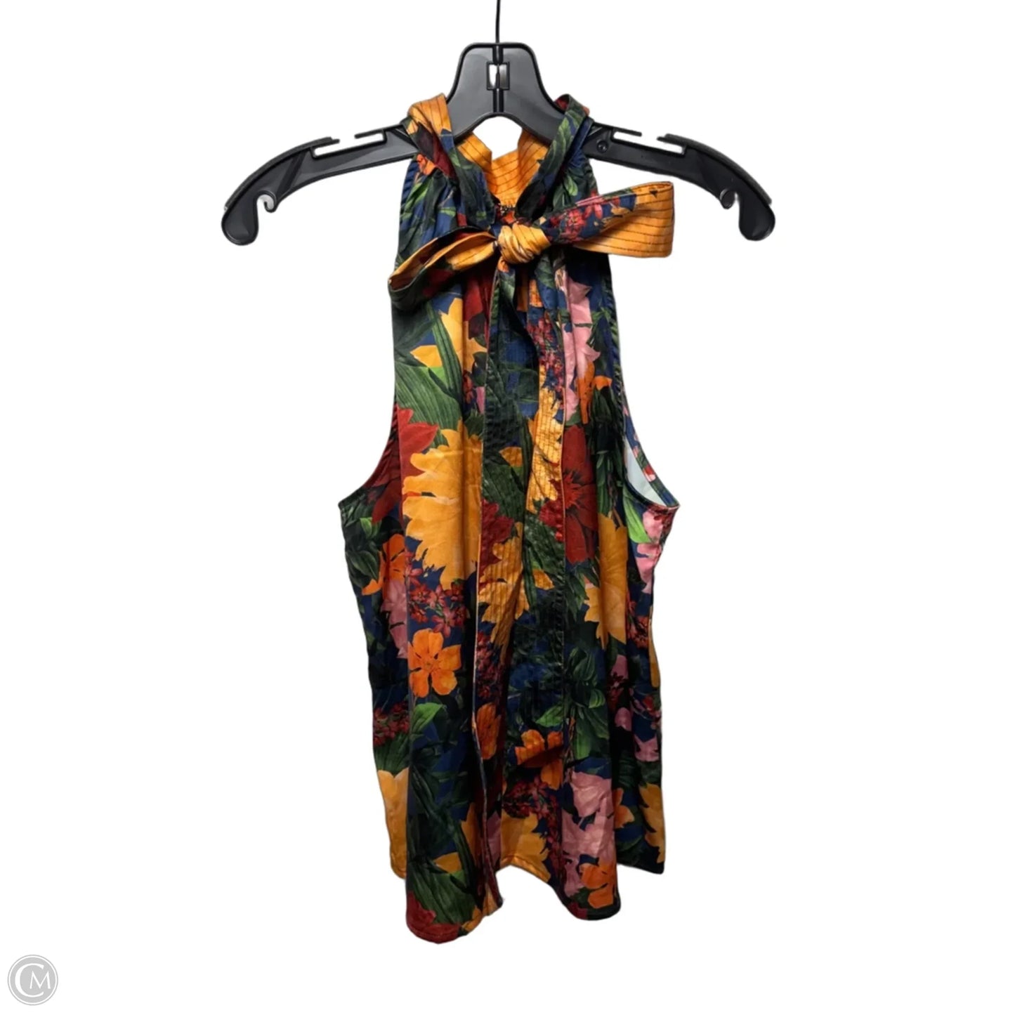 Top Sleeveless By Abbey Glass In Full Bloom Floral Print, Size: L