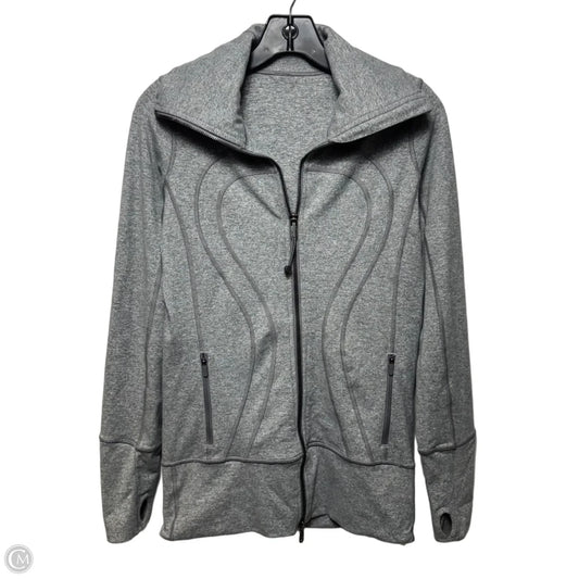 Athletic Jacket By Lululemon In Grey, Size: 6