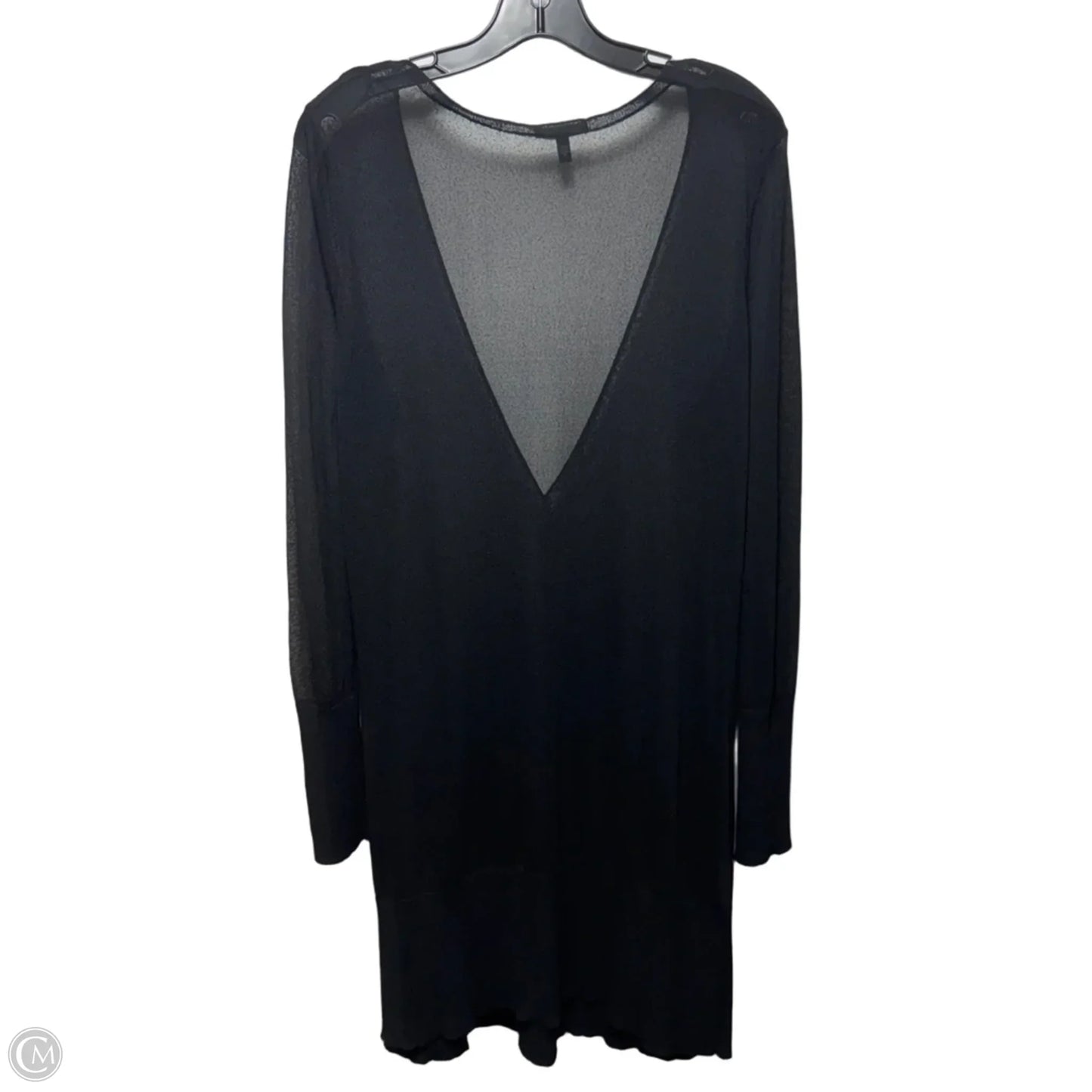 Sheer Sweater Cardigan By Eileen Fisher In Black, Size: L