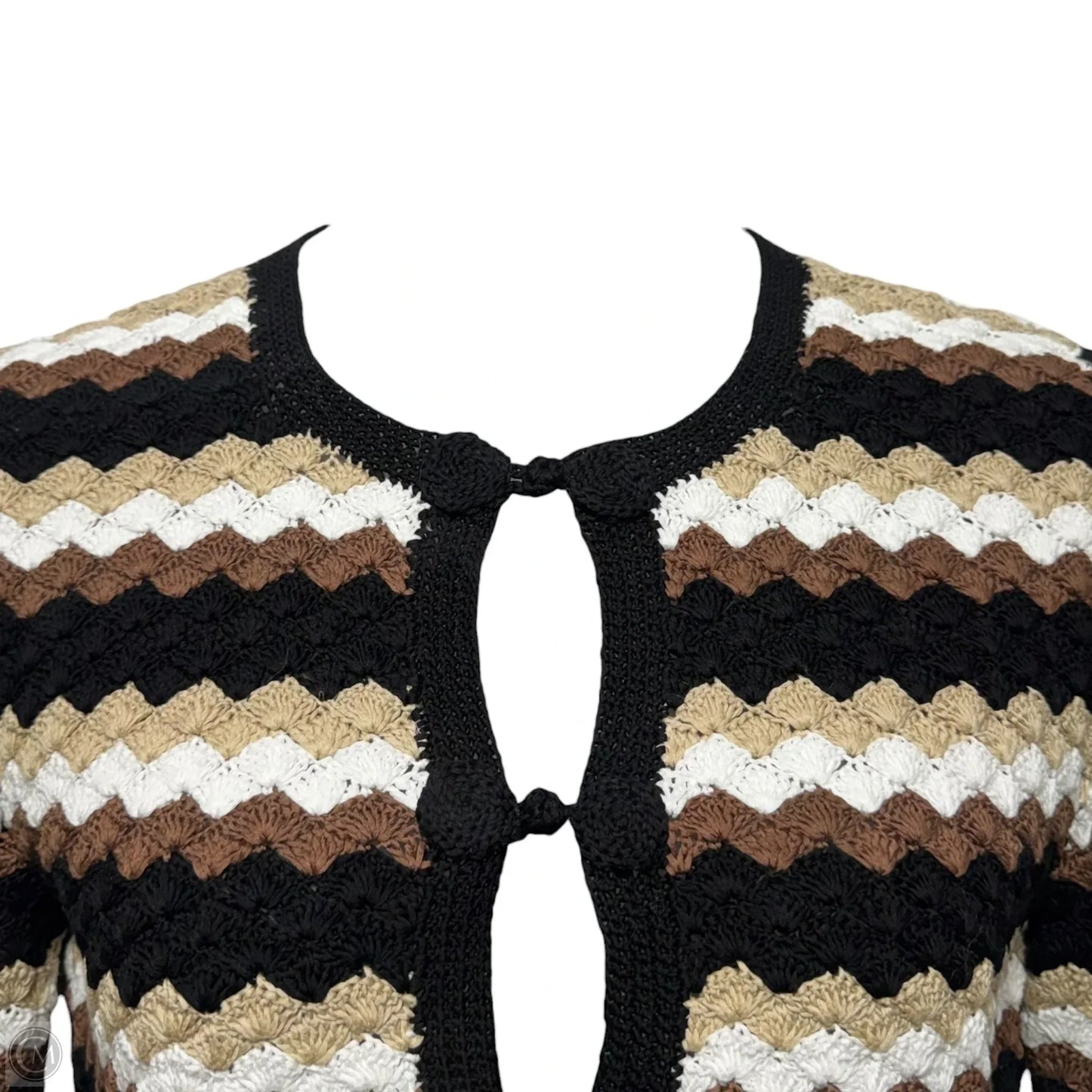 Alanza Sweater Cardigan By Ramy Brook In Chevron Pattern, Size: M