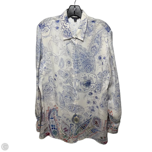 Top Long Sleeve By Brooks Brothers In Floral Print, Size: 16