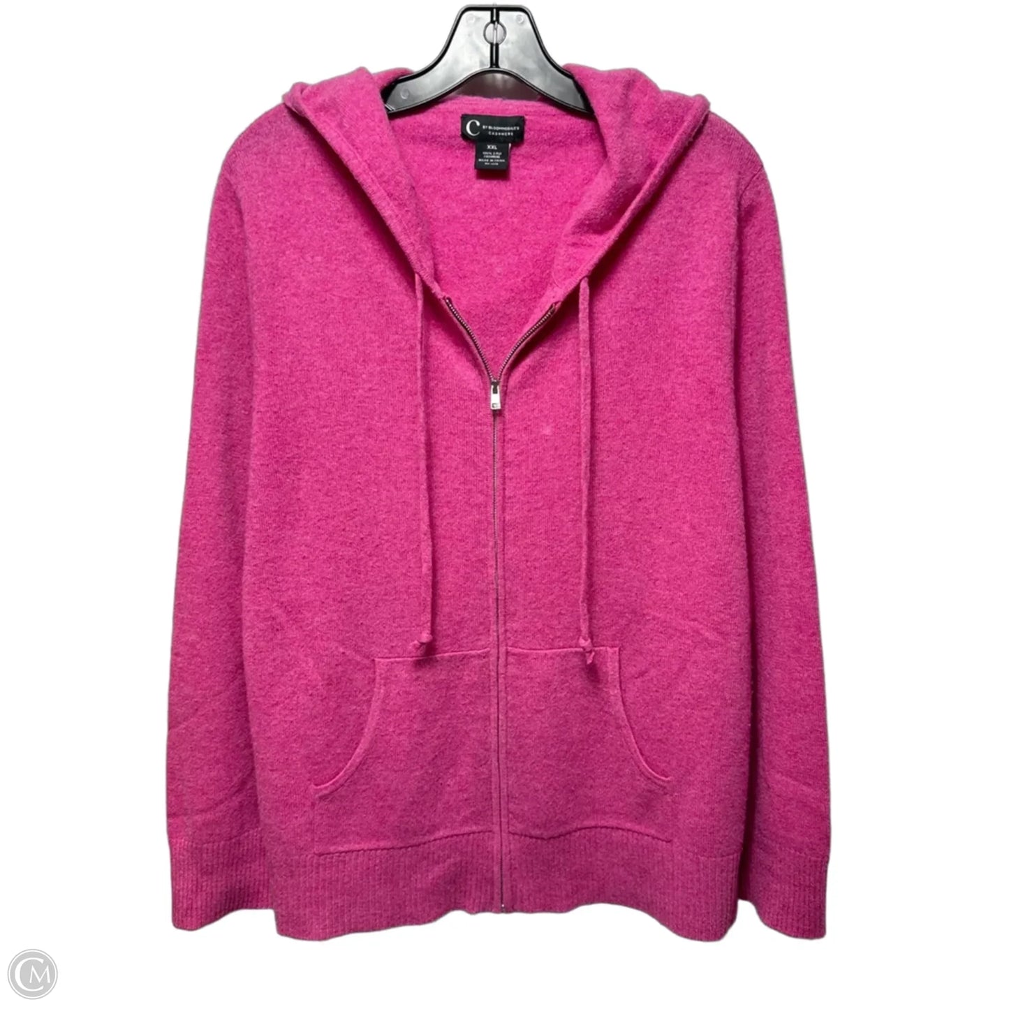 Hooded Sweater Cardigan Cashmere By Bloomingdales In Pink, Size: Xxl