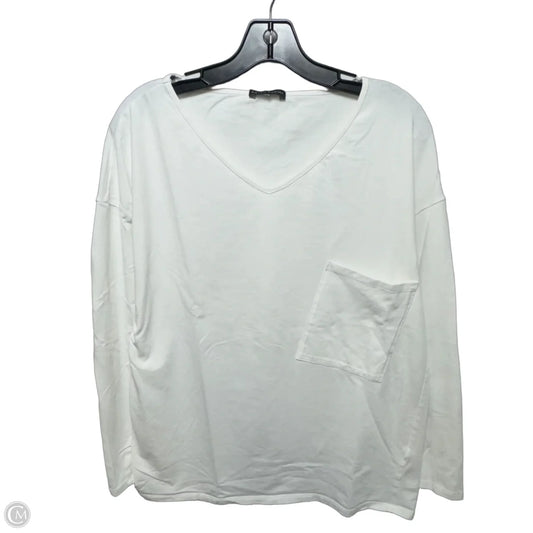 Top Long Sleeve Basic By Sarah Sacini In Cream, Size: L  ESTIMATED